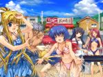  beach bikini blush breasts cleavage front-tie_top grill grilling group kamio_haruko kamio_misuzu kirishima_kano kunisaki_yukito michiru michiru_(air) moonknives mutsuki_(moonknives) one-piece_swimsuit open_mouth playing school_swimsuit side-tie_bikini smile splash string_bikini striped striped_bikini striped_swimsuit summer swimsuit swimsuit_under_clothes tohno_minagi toono_minagi underboob water wink 