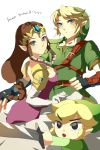  black_eyes blonde_hair blue_eyes brown_hair earrings gloves hat jewelry link long_hair muse_(rainforest) nintendo pointy_ears princess_zelda smile super_smash_bros. sword the_legend_of_zelda tiara toon_link twilight_princess weapon 