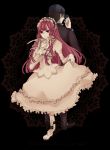  artist_request bow dress gothic_lolita hat headband highres ichiko iori_junpei lolita_fashion long_hair persona persona_3 red_eyes red_hair redhead ribbon school_uniform short_hair thigh-highs thighhighs yoshino_chidori 