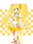  blonde_hair boots brooch cure_sunshine heartcatch_pretty_cure! midriff miniskirt navel twintails 