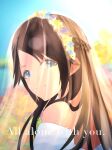  1girl alfred0444 bare_shoulders black_hair blue_eyes braid bridal_veil dress hair_over_shoulder highres idolmaster idolmaster_shiny_colors long_hair looking_at_viewer looking_back mitsumine_yuika smile solo veil wedding_dress white_dress 