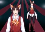  1boy absurdres animal_ears black_eyes brown_hair character_sheet dog_boy dog_ears formal full_body hermoon highres long_sleeves official_art okariin pale_skin pants solo suit vdonburi virtual_youtuber 