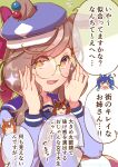  +++ 3_3 4girls absurdres adjusting_eyewear animal_ears bangs bespectacled blush brown_hair cabbie_hat chibi chibi_inset ears_through_headwear flying_sweatdrops glasses hair_ornament hairclip hands_up hat highres horse_ears ikuno_dictus_(umamusume) long_hair long_sleeves looking_at_viewer matikane_tannhauser_(umamusume) multiple_girls nice_nature_(umamusume) open_mouth purple_shirt raised_eyebrows ringed_eyes round_eyewear sailor_collar school_uniform shironagasu_senpai shirt sparkle speech_bubble tracen_school_uniform translation_request twin_turbo_(umamusume) two-tone_background umamusume upper_body yellow_eyes 