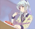  eating fate/stay_night fate_(series) food mapo_doufu motiko parody tachibana_kanade 