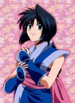  black_hair blue_eyes female fingerless_gloves gloves japanese_clothes long_hair makimachi_misao ninja ponytail rurouni_kenshin solo tenten2 