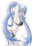  armpits arms_up bikini blue_hair judith kai-109 long_hair midriff pointy_ears solo swimsuit tales_of_vesperia tying_hair 