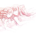  gaap hime_cut long_hair monochrome pink sleeping suzushiro_kurumi umineko_no_naku_koro_ni virgilia yuri 