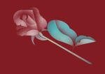  akira_muracco flower highres leaf limited_palette no_humans original pink_flower plant red_background simple_background 