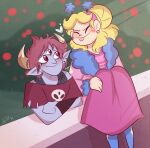  1boy 1girl blonde_hair couple red_eyes redhead star_butterfly star_vs_the_forces_of_evil tom_lucitor 