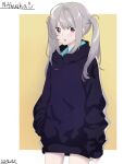  anime_girl grey_hair hoodie tagme 