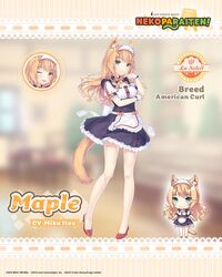  animal_ears cat_ears cat_girl cat_tail green_eyes highres maid maple_(nekopara) nekopara non-web_source orange_hair sayori_(neko_works) tail 