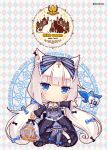  animal_ears anniversary bird birdcage blue_eyes cage cat_ears cat_girl cat_tail dress green_eyes highres nekopara non-web_source sayori_(neko_works) tail vanilla_(nekopara) 