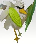  animal_focus aqeecit beak bird blurry bright_pupils brown_eyes closed_mouth highres looking_at_viewer no_humans pokemon pokemon_(creature) sirfetch&#039;d solo white_background white_pupils 