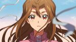  1girl bangs blurry blurry_foreground brown_eyes brown_hair character_request dated grey_ribbon hair_between_eyes hair_intakes long_hair looking_at_viewer mikami_(mkm0v0) open_mouth shiny shiny_hair signature solo straight_hair yu-gi-oh! 