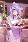 1girl cat_ears cat_tail hololive kananote nekomata_okayu solo tail virtual_youtuber