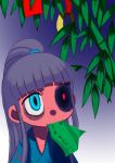  alternate_outfit anorak bamboo drool eating heterochromia ponytail tanabata translation_request yukata zombie_girl 