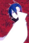  blue_eyes blue_hair cape headphones male megami_ibunroku_devil_survivor protagonist_(devil_survivor) short_hair smile solo yoshida_sei 