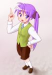  chunpai hiiragi_kagami long_hair lucky_star necktie purple_hair vest 