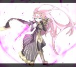  asymmetrical_clothes asymmetrical_clothing boots elbow_gloves energy_sword gloves hairband letterboxed long_hair megurine_luka pink_hair shirogane_usagi sword thigh-highs thighhighs vocaloid weapon 