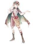  1boy blonde_hair blue_eyes boots cocosuke food_fantasy full_body goggles hat highres official_art one_eye_closed pale_skin popcorn_(food_fantasy) second-party_source socks 