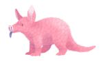  aardvark morgan_mudway no_humans pink_fur tongue tongue_out white_background 