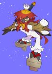  animal_focus beak bird brown_eyes commentary full_body geta highres hisuian_decidueye holding legs_apart no_humans open_mouth outstretched_hand owl pkpokopoko3 pokemon pokemon_(creature) purple_background red_pupils solo standing tengu-geta white_fur 