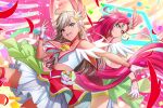  cure_flamingo d4dj dress green_eyes grey_hair long_hair matsuyama_dalia smile 