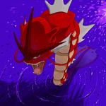  from_above gyarados mikia_harris nature no_humans ocean open_mouth perspective pokemon pokemon_(creature) pokemon_(game) pokemon_gsc pokemon_rgby red_eyes shiny_pokemon solo water 