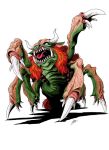  claws demon fangs gyuki_(shin_megami_tensei) horn mandible persona redhead shin_megami_tensei spider 