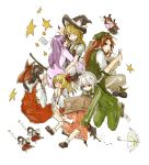  :3 alternate_costume bat_wings box contemporary cosplay flandre_scarlet flying gym_uniform hakurei_reimu hakurei_reimu_(cosplay) head_wings highres hong_meiling hug izayoi_sakuya japanese_clothes kirisame_marisa koakuma kurau_kii miko patchouli_knowledge remilia_scarlet the_embodiment_of_scarlet_devil touhou wings 