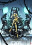  aqua_eyes aqua_hair boots cable chin_rest computer crossed_legs dying_breed glasses gloves hatsune_miku jianran_pan legs legs_crossed lips long_hair monitor necktie sitting skirt solo thigh-highs thigh_boots thighhighs twintails very_long_hair vocaloid 