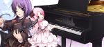  guitar piano pink_eyes pink_hair purple_hair violet_eyes 