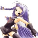  blue_eyes braid gloves inaba_fuyuki long_hair mahou_sensei_negima! purple_hair thigh-highs thighhighs twin_braids 