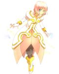  blue_eyes dress ekoo estellise_sidos_heurassein gloves pink_dress pink_hair short_hair solo tales_of_(series) tales_of_vesperia white_background 