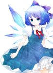  blue_hair bow chico152 cirno hair_bow touhou wings 