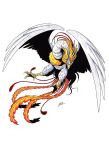  beak bird demon feather persona phoenix shin_megami_tensei tail talons wings 