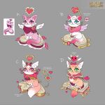  alternate_costume animal animal_focus cat copyright_name english_text green_eyes grey_background heart heartseeker_yuumi highres league_of_legends looking_at_viewer no_humans pink_eyes simple_background vegacolors yuumi_(league_of_legends) 