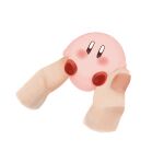  blush_stickers bou_maron cheek_squash dot_mouth fingers highres kirby kirby_(series) nail simple_background squishing white_background 