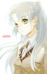  bad_id long_hair mooche school_uniform silver_hair tachibana_kanade yellow_eyes 