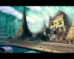  abe_(jump) bird edward_newgate epic fortress letterboxed ocean one_piece scenery ship sky waves whale 