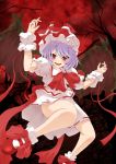  hat lavender_hair red_eyes remilia_scarlet short_hair solo tamo_space thighs touhou wings 