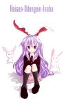  blazer bunny bunny_ears character_name kiriu lavender_hair long_hair necktie rabbit rabbit_ears red_eyes reisen_udongein_inaba solo touhou 