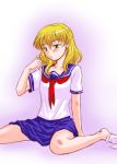  green_eyes kisaragi_ryou_(sougetsu-tei) kisaragiya mizuhashi_parsee pointy_ears school_uniform touhou 