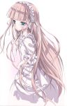  blonde_hair frills gosick gothic_lolita hairband ink_(artist) lolita_fashion long_hair looking_away solo standing very_long_hair victorica_de_blois victorique_de_broix white white_background 