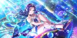 blue_hair blush dress long_hair love_live!_school_idol_festival_all_stars matsuura_kanan smile underwater violet_eyes 