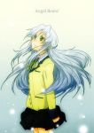  blazer long_hair school_uniform silver_hair skirt tachibana_kanade tsukimushi yellow_eyes 