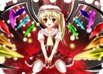  artist_request blonde_hair flandre_scarlet hat ikeda_yuuki ponytail red_eyes short_hair side_ponytail solo thigh-highs thighhighs touhou wings 