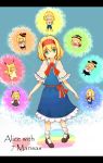  alice_margatroid arakawa_under_the_bridge blonde_hair cosplay green_eyes hairband hakurei_reimu hakurei_reimu_(cosplay) highres kirisame_marisa letterboxed long_hair multiple_persona nino_(arakawa) nino_(arakawa)_(cosplay) pikachu pikachu_(cosplay) pokemon shiro_tsugumi short_hair touhou 