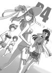  amagi_yukiko bikini grayscale greyscale kujikawa_rise monochrome multiple_girls persona persona_4 satonaka_chie shirogane_naoto swimsuit 