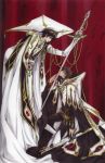  code_geass dress emperor_suit hat jewel knight kururugi_suzaku lelouch_lamperouge red sword weapon 